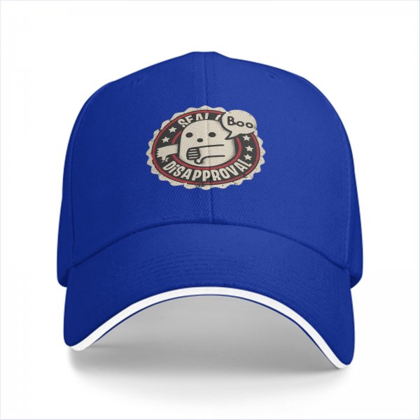 Black baseball cap with Seal of Disapproval Boo graphic