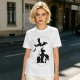 Olive Halloween Witch Silhouette Graphic Short Sleeve T-Shirt