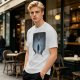 Olive T-Shirt With Dark Fantasy Silhouette Print Of Warrior And Winged Beast