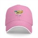 Black Baseball Cap With Cartoon Cheese Taking Selfie Peace Sign