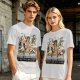 Olive T-shirt with Hee-Hee-Man Master of Pop Lifting Barbell Graphic