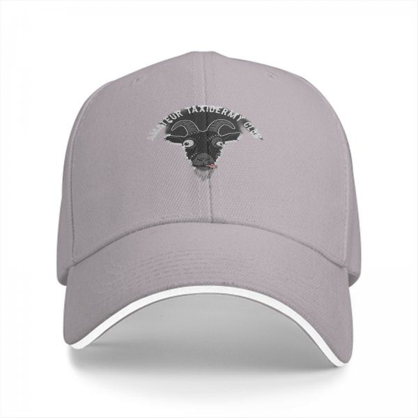 Amateur Taxidermy Club Goat Head Graphic Baseball Cap