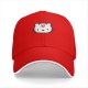 Black Baseball Cap With Pentagram Cat Graphic Design