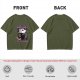 Olive t-shirt with live fast play dead opossum biker graphic