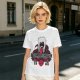 Olive graphic tee with dark fantasy character and tour print