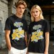 Olive graphic t-shirt with 'Relax and Cheese the Day' and mice on cheese