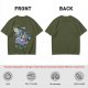 Olive t-shirt with whimsical bento box animal graphic print