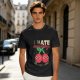 Olive Graphic T-Shirt With I HATE mood swings Cherry Print