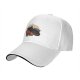 Black Baseball Cap With Lazy Cat Gaming Snack Print