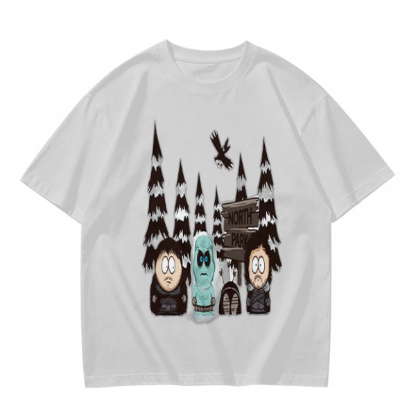 South Park Style North Park Winter Forest Graphic T-Shirt