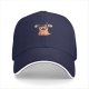 Black baseball cap with 'I MAY BE STUPID' and cute pug graphic