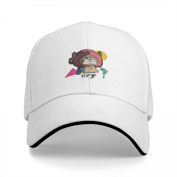 Black Baseball Cap with One Piece Tony Tony Chopper Graphic