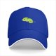 Black Baseball Cap with Cute Green Chameleon Graphic