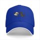 Black Baseball Cap With Cat Reaching For Globe Print