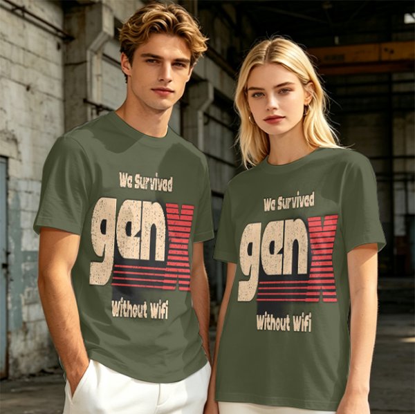 Gen X We Survived Without Wifi Graphic T-Shirt