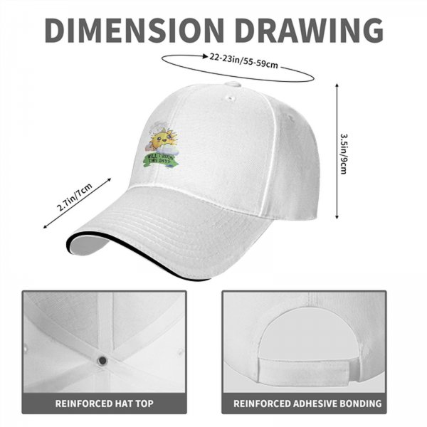 Black baseball cap with cute sun graphic and 'Will I Ruin This Day?' text