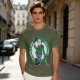 Army Green T-Shirt with Crystal Lake Killers Jason Voorhees Graphic