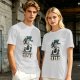 Olive graphic t-shirt with 'Fueled by Coffee & Existential Dread' grim reaper print