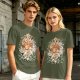Olive T-shirt with Princess Mononoke Forest Spirit Art Print