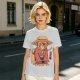 Olive T-Shirt With Monkey In Straw Hat Pirate Print