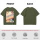 Olive t-shirt with retro guide to adulthood VHS-style print