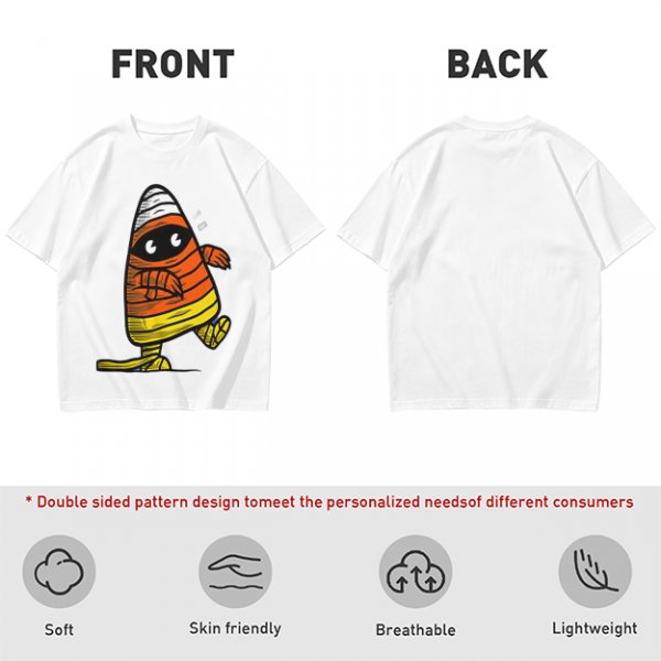 Olive T-Shirt with Mummy Candy Corn Halloween Graphic