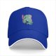Black baseball cap with anime forest spirit graphic print