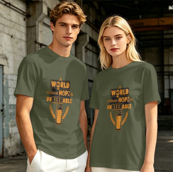 A World Without Hops Is Unbeerable Beer Lover T-Shirt
