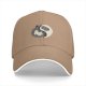Black baseball cap with yin yang cat graphic design