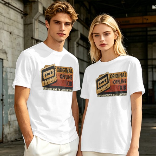 Original Offline Kid Cassette Retro Graphic T-Shirt