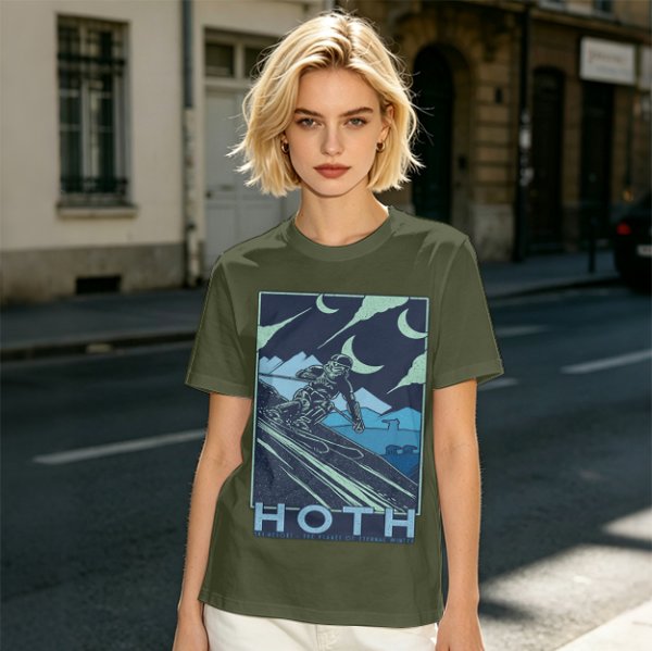 Hoth Skiing Graphic Tee for Winter Sports Fans