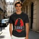 Olive T-Shirt With Black Cat Rawr Dinosaur Parody Graphic