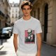 Olive T-shirt with Skeleton Drinking Coffee Must Drink Coffee Print
