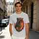 Olive T-Shirt Featuring Monkey D. Luffy Sunset Pirate Ship Art