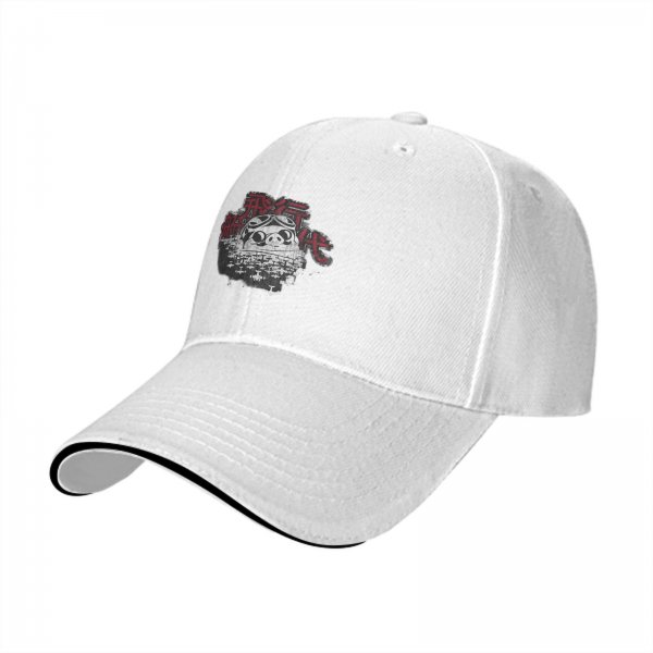 Black baseball cap with vintage pig pilot and aircraft graphic