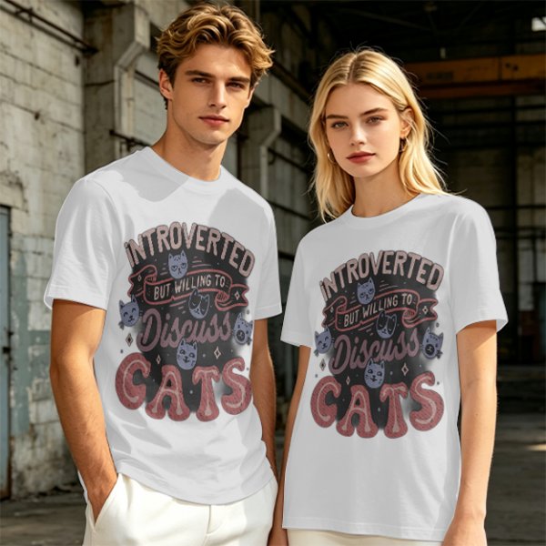 Introverted But Willing To Discuss Cats Graphic T-Shirt