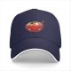 Black Baseball Cap With Cute Angry Ramen Bowl Graphic