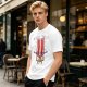 Olive T-Shirt With Cartoon Bacon Champion Medal Print