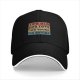 Black baseball cap with 'Too Old For Toys Too Young To Retire' print
