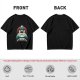 Olive green t-shirt with stacked Totoro characters graphic