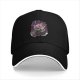 Black Baseball Cap With Anime Swordsman Character Print