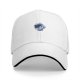 Black Baseball Cap With Cute Floating Astronaut Graphic