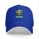 Black Baseball Cap With Neon Skull Wizard Graphic Design