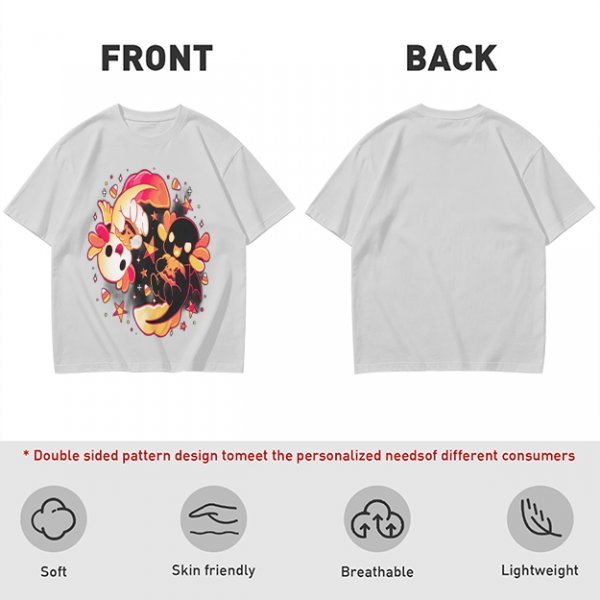 Olive T-Shirt with Halloween Axolotl Candy Corn Art