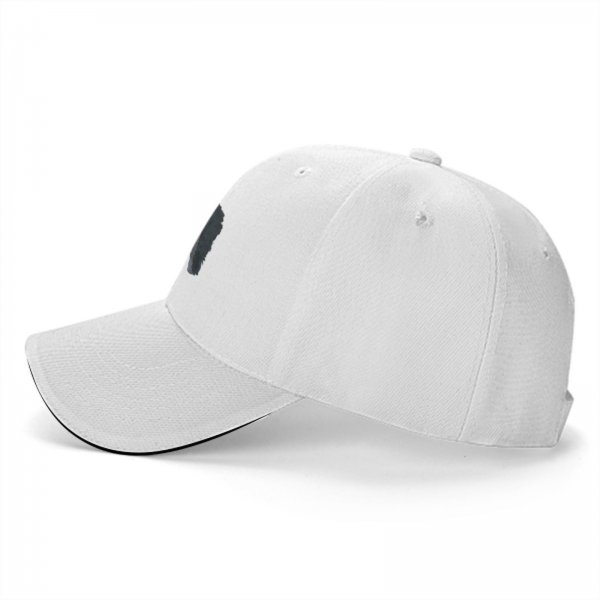Black Baseball Cap With Monster Face Graphic Design