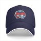 Black baseball cap with soccer panda and bear 'Goal Getters' graphic