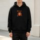 Black hoodie with flame devil fruit graphic and text