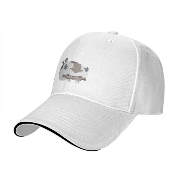 Black baseball cap with cute Appa from Avatar: The Last Airbender print