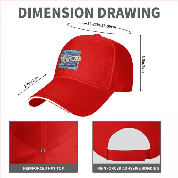 Black Baseball Cap with Blue Shell Brewing Co Mushroom White IPA Print