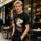 Olive T-Shirt With Aggressive Opossum 'LIFE!' Graphic Print
